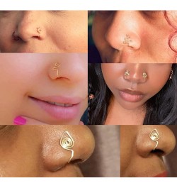 African Nose Cuff Fake Nose Cuffs for Non Pierced Nose Nose Cuff Piercing for Women Gold Nose Ring $6.04 Body Jewelry