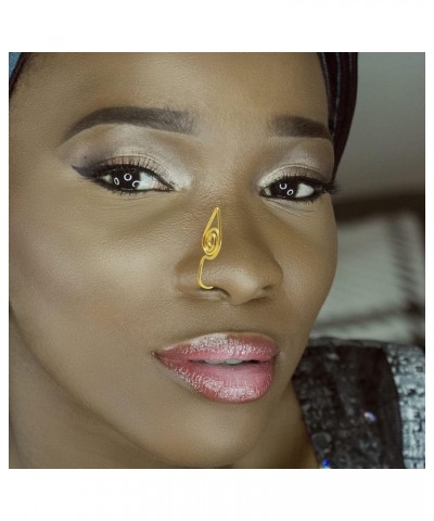 African Nose Cuff Fake Nose Cuffs for Non Pierced Nose Nose Cuff Piercing for Women Gold Nose Ring $6.04 Body Jewelry