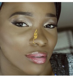 African Nose Cuff Fake Nose Cuffs for Non Pierced Nose Nose Cuff Piercing for Women Gold Nose Ring $6.04 Body Jewelry