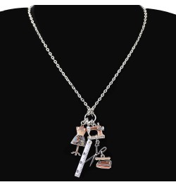 Statement Enamel Rhinestone Chain Sewing Machine Necklaces Pendant Original Design for Women Girls Jewelry Brown $8.69 Necklaces