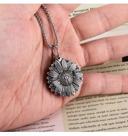 Personalized Sunflower Locket Necklace, Custom Photo Sunflower Locket, You Are My Sunshine Locket with Picture, Mother's Day ...