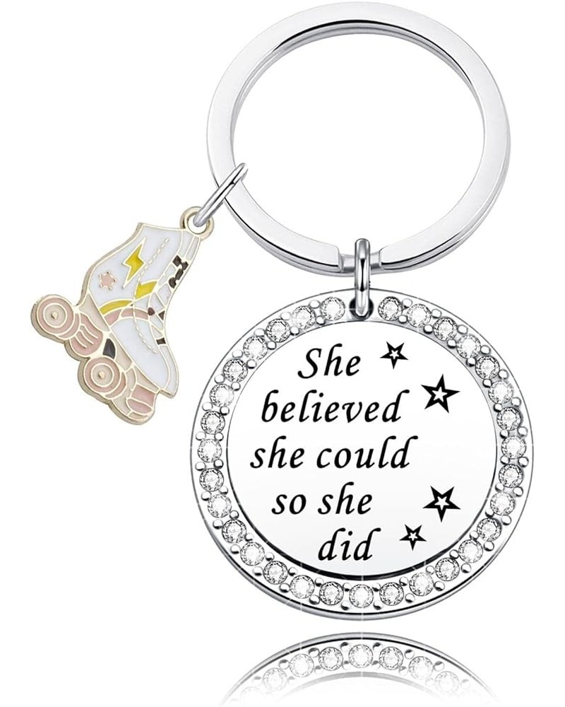 Roller Skate Keychain Athletic Keychain Roller Skate Charm Jewelry Skate Lover Gift Roller Derby Team Gifts Roller Ks $9.52 P...