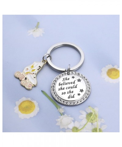 Roller Skate Keychain Athletic Keychain Roller Skate Charm Jewelry Skate Lover Gift Roller Derby Team Gifts Roller Ks $9.52 P...