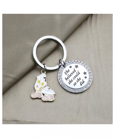 Roller Skate Keychain Athletic Keychain Roller Skate Charm Jewelry Skate Lover Gift Roller Derby Team Gifts Roller Ks $9.52 P...