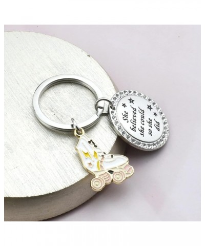 Roller Skate Keychain Athletic Keychain Roller Skate Charm Jewelry Skate Lover Gift Roller Derby Team Gifts Roller Ks $9.52 P...