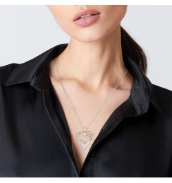 Rose Flower Heart Necklaces for Women Girls - S925 Sterling Silver Initial Necklace Infinity Heart Necklaces for Women Girls ...