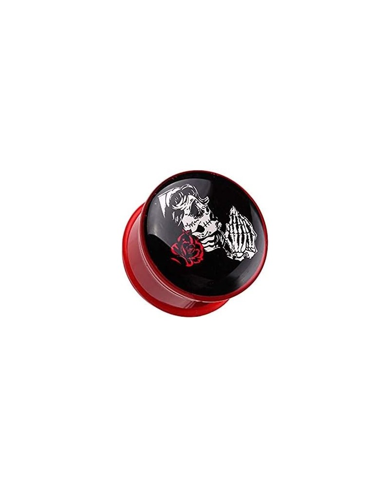 Day of The Dead Prayer Skull Single Flared Ear Gauge Plug 1" (25mm) $10.59 Body Jewelry