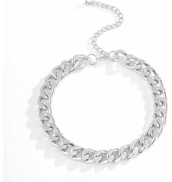 Cuban Chunky Link Chain Choker Unisex Punk Style Thick Wide Necklace Jewelry S5 Silver(12"+3") $7.64 Necklaces