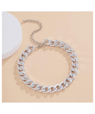 Cuban Chunky Link Chain Choker Unisex Punk Style Thick Wide Necklace Jewelry S5 Silver(12"+3") $7.64 Necklaces