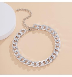 Cuban Chunky Link Chain Choker Unisex Punk Style Thick Wide Necklace Jewelry S5 Silver(12"+3") $7.64 Necklaces