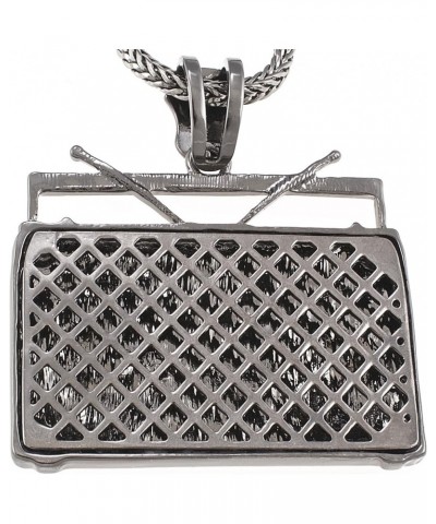 Boom Box Pendant Necklace GUN METAL COLOR WITH 36 INCH FRANCO CHAIN $18.06 Necklaces