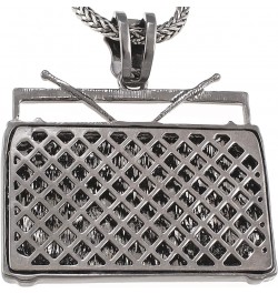 Boom Box Pendant Necklace GUN METAL COLOR WITH 36 INCH FRANCO CHAIN $18.06 Necklaces