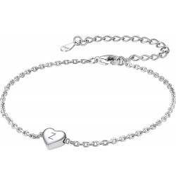 925 Sterling Silver Adjustable A-Z Letter Initial Heart Chain Charm Bracelet for Women Girls (with Gift Box) Z $10.32 Bracelets