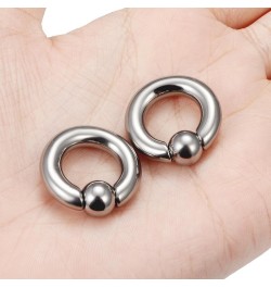 G23 Titanium PA Ring Captive Bead Rings Spring Action BCR Ball Rings 00G 0G 2G 4G 6G 8G 12G Pierced Body Jewelry for Women 2P...