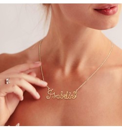 Personalized Jewelry,Wire Name Necklace Gold,Custom Necklace,Gold Name Necklace,Handmade and Personalized Sterling Silver Wir...