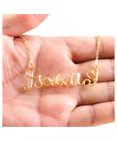 Personalized Jewelry,Wire Name Necklace Gold,Custom Necklace,Gold Name Necklace,Handmade and Personalized Sterling Silver Wir...